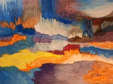 Painting titled "Abstracción Lirica" by Teresa Sheinquerman (T. Shein), Original Artwork, Acrylic