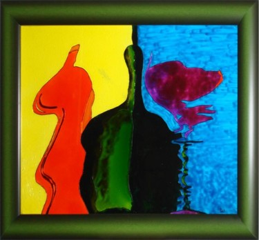 Pintura titulada "Copo de vinho" por Teresa Martins, Obra de arte original