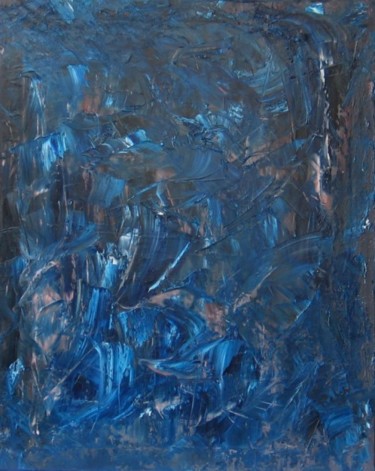 Pintura intitulada "Tempestade Azul" por Teresa Rebelo, Obras de arte originais