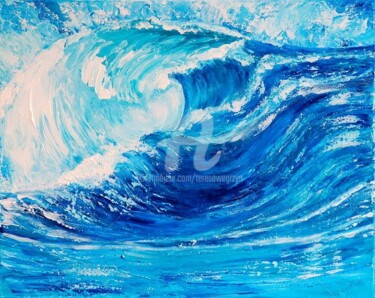 Peinture intitulée "THE WAVES" par Teresa Wegrzyn, Œuvre d'art originale