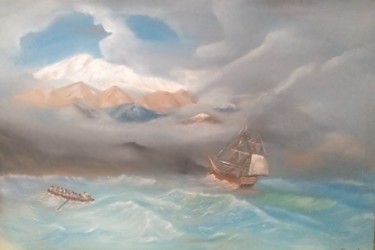 Painting titled "Sea" by Sergo Ter-Ner Ter-Nersesov, Original Artwork, Oil