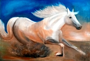 Картина под названием "bey horse" - Sergo Ter-Ner Ter-Nersesov, Подлинное произведение искусства, Масло Установлен на Деревя…