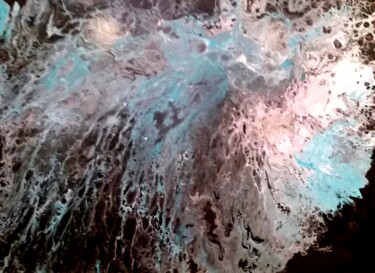 Painting titled "Glacier Overflow" by Terrance Longtin, Original Artwork, Acrylic Mounted on Wood Stretcher frame