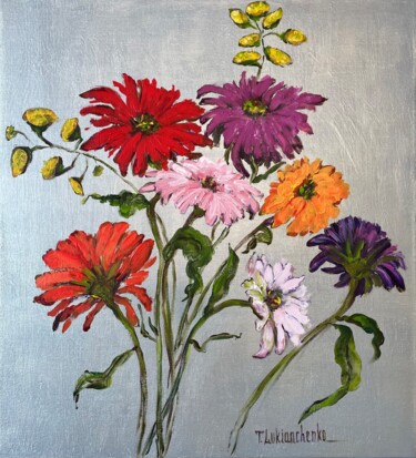 Peinture intitulée "Game of flowers" par Tetiana Lukianchenko, Œuvre d'art originale, Acrylique