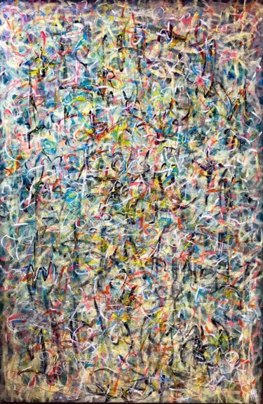 Ζωγραφική με τίτλο ""Mixed Emotions"" από Tetiana Marchuk, Αυθεντικά έργα τέχνης, Ακρυλικό Τοποθετήθηκε στο Ξύλινο φορείο σκ…