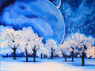 제목이 "Cosmic Winter Wonde…"인 미술작품 Tetiana Surshko (SurshkoArt)로, 원작, 기름