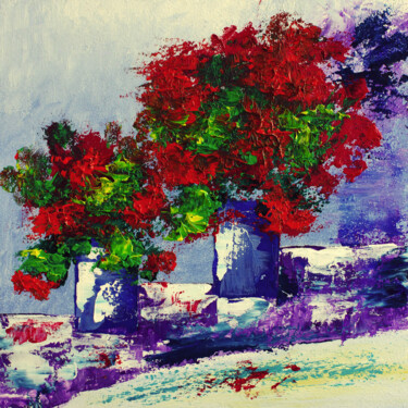 Картина под названием "Summer bouquet Pain…" - Tetiana Surshko (SurshkoArt), Подлинное произведение искусства, Масло