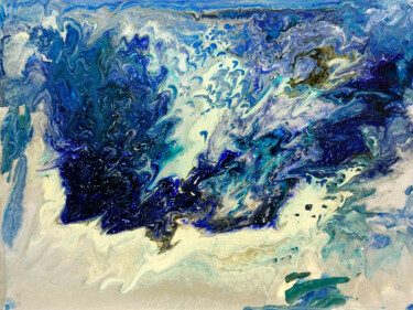 Картина под названием "Acrylic Turquoise P…" - Tetiana Surshko (SurshkoArt), Подлинное произведение искусства, Акрил