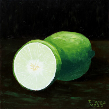 Malerei mit dem Titel ""Lime"" von Tetiana Teresh, Original-Kunstwerk, Öl