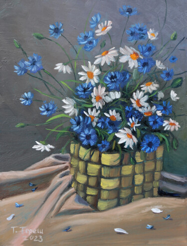 Malerei mit dem Titel ""A basket of wild f…" von Tetiana Teresh, Original-Kunstwerk, Öl