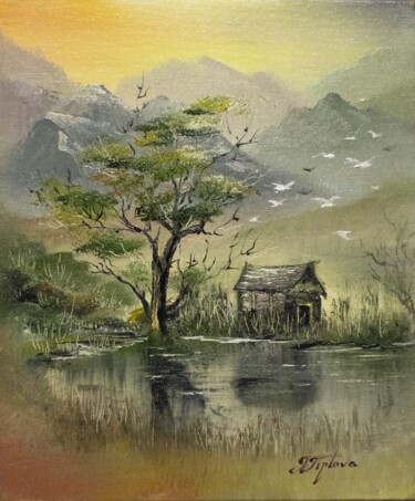 绘画 标题为“''BY THE LAKE"” 由Tetiana Tiplova, 原创艺术品, 油