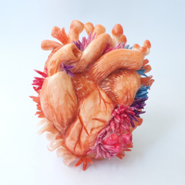 Γλυπτική με τίτλο "Wild Heart Sculpture" από Thaís Melo, Αυθεντικά έργα τέχνης, Πολυμερές πηλό