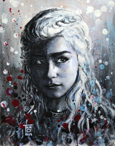 Painting titled "Daenerys Targaryen" by Thao, Original Artwork, Acrylic