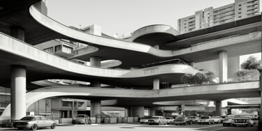 Arts numériques intitulée "Parking04" par Thapsus, Œuvre d'art originale, Image générée par l'IA