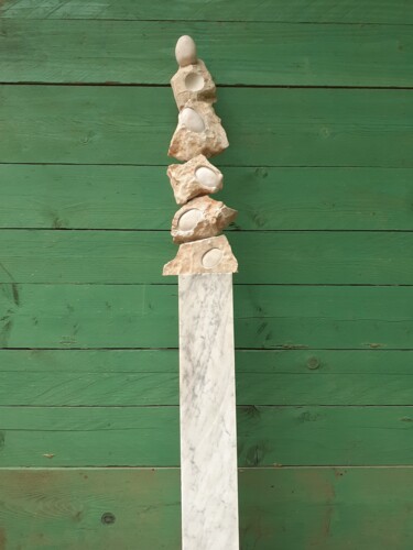 Sculptuur getiteld "Génération spontanée" door Jean-Pierre Thaurenne, Origineel Kunstwerk, Steen