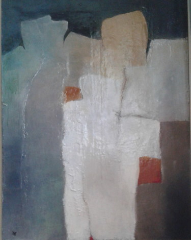 Painting titled "QUERCY-Ô Ma Falaise" by Thérèse Bosc, Original Artwork, Oil