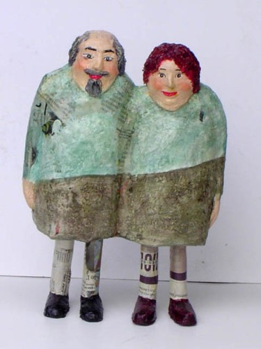 Sculpture intitulée "couple 4" par Thérèse Brandeau, Œuvre d'art originale, Papier