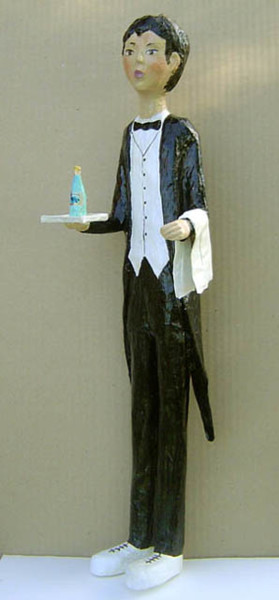 Sculpture intitulée "serveur" par Thérèse Brandeau, Œuvre d'art originale, Papier