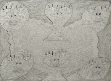 Drawing titled "Nothingness 4" by Themis Man, Original Artwork, Pencil