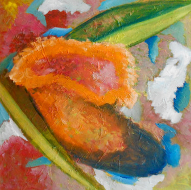 Pintura titulada "Fleur de Cactus" por Théodora Bernardini, Obra de arte original, Oleo Montado en Bastidor de camilla de ma…