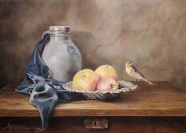 Painting titled "Still life" by Theodoros Markopoulos, Original Artwork, Pastel