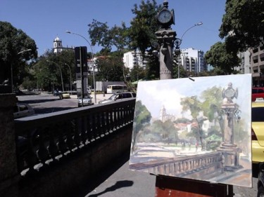 Pintura intitulada "Relógio da Glória -…" por Thiago Castro, Obras de arte originais