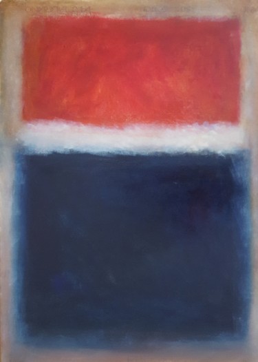 Peinture intitulée "Red, white and blue" par Thia Path, Œuvre d'art originale, Acrylique
