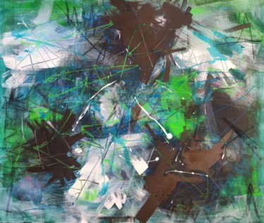 Картина под названием "Enter into the green" - Thia Path, Подлинное произведение искусства, Акрил