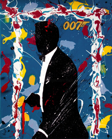 绘画 标题为“Bond, No time to die” 由Thierry Angot, 原创艺术品, 丙烯