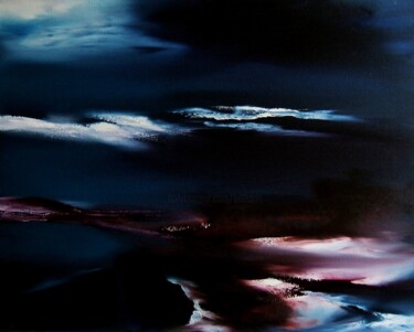 Peinture intitulée "Nuit profonde" par Thierry Astier-Dupuy (Adtheo), Œuvre d'art originale, Huile