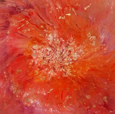 Painting titled "Lagoon Nebula" by Thierry Blanc (T3L), Original Artwork, Enamel