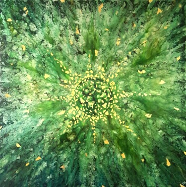 Peinture intitulée "Sun of Oz" par Thierry Blanc (T3L), Œuvre d'art originale, Peinture vitrail