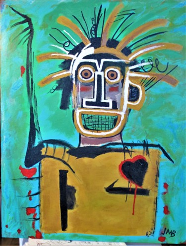 Painting titled "Hommage à Jean Mich…" by Thibo, Original Artwork, Acrylic