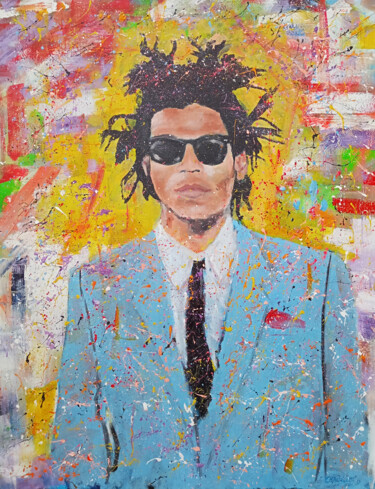 Peinture intitulée "Basquiat" par Thierry Chauvelot, Œuvre d'art originale, Acrylique Monté sur Châssis en bois