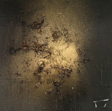 Pintura titulada "Noir & Or #01" por Thierry Courteau, Obra de arte original, Acrílico Montado en Bastidor de camilla de mad…