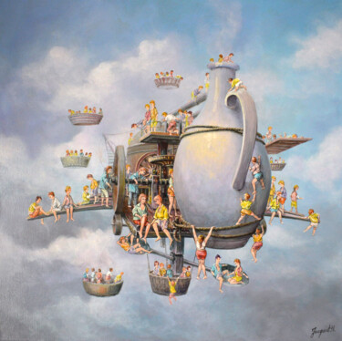 Pintura titulada "Voyage organisé" por Thierry Jacquiot, Obra de arte original, Acrílico