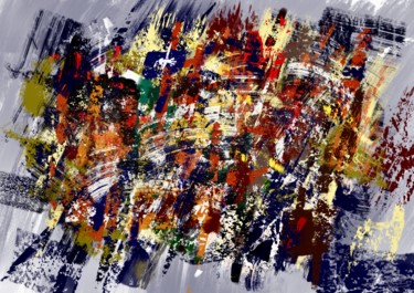 Digital Arts με τίτλο "Composition Abstrac…" από Thierry Daudier De Cassini, Αυθεντικά έργα τέχνης, Ψηφιακή ζωγραφική