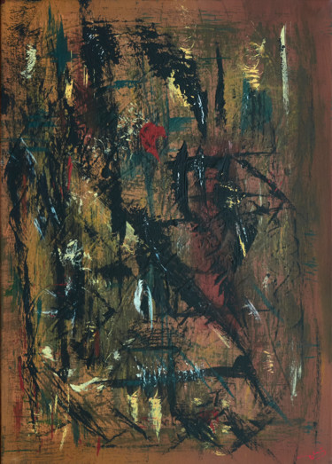 Pittura intitolato "Composition abstrac…" da Thierry Daudier De Cassini, Opera d'arte originale, Acrilico