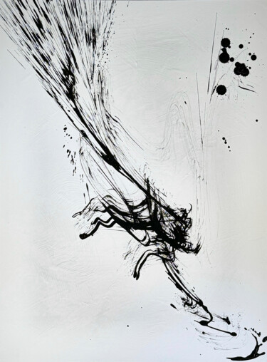 Peinture intitulée "Vibration N° 7" par Thierry Daudier De Cassini, Œuvre d'art originale, Encre