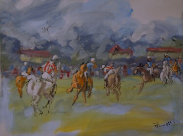 Dessin intitulée "Polo-22-03" par Thierry Faure, Œuvre d'art originale, Gouache