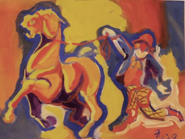 Peinture intitulée "Gouache-13-292." par Thierry Faure, Œuvre d'art originale, Gouache