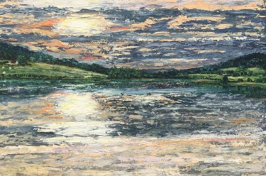 Peinture intitulée "Majeur au coucher d…" par Thierry Gautheron, Œuvre d'art originale, Acrylique Monté sur Châssis en bois