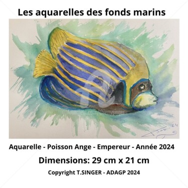 Painting titled "Aquarelles fonds ma…" by Thierry Singer De Polignac - Spencer (Prince Singer de Polignac-Spencer), Original…