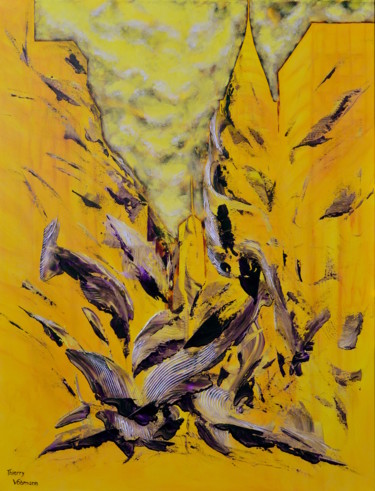 Painting titled "good-morning-new-yo…" by Thierry Vobmann, Original Artwork, Acrylic