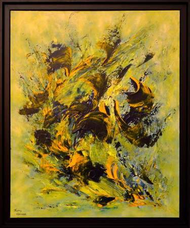Painting titled "victory-of-spring" by Thierry Vobmann, Original Artwork, Acrylic Mounted on Wood Stretcher frame