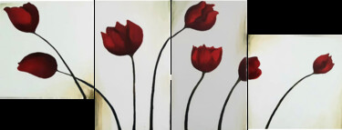 Painting titled "Tulips" by Thimira Dharmawardana, Original Artwork, Acrylic