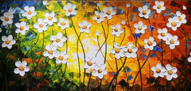 Painting titled "Flowers of Summer" by Thimira Dharmawardana, Original Artwork, Acrylic