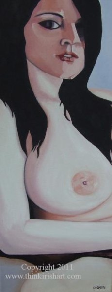 Painting titled "Erotic Nude II" by Stephen Diggin, Original Artwork