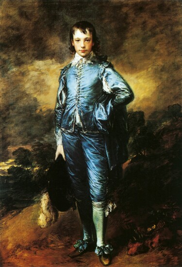 Pintura intitulada "L'Enfant bleu" por Thomas Gainsborough, Obras de arte originais, Óleo