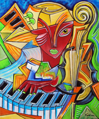 Peinture intitulée "Musical" par Thomas Lange, Œuvre d'art originale, Acrylique